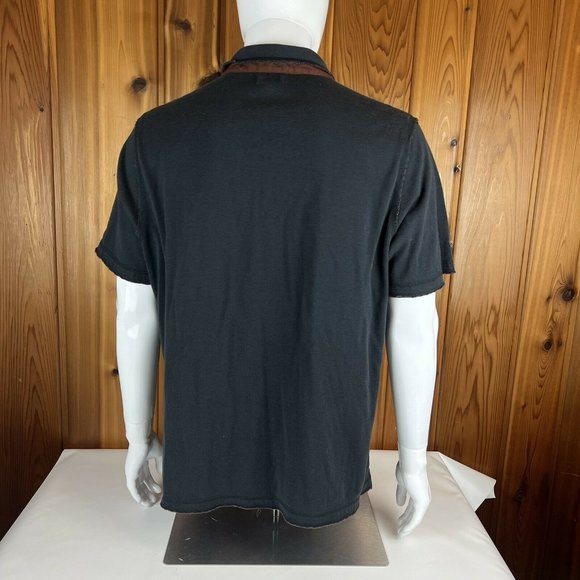 Carbon 2 cobalt Shirts Carbon 2 Cobalt Mens Xl Two Tone Gray Red Short Sleeve Polo Shirt